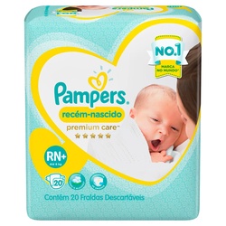 Fralda Pampers Premium Care Rn 20un