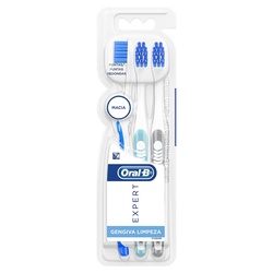 Escova Dental Oral B Expert Gengiva Limpeza 3un