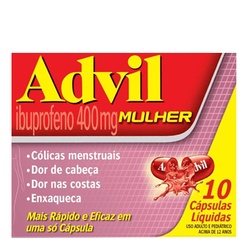 Advil Mulher 400mg C/10 Caps