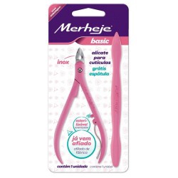 Alicate Cut Merheje Rosa+espatula