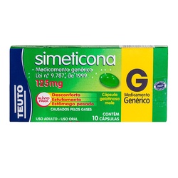 Simeticona 125mg C/10caps Teuto