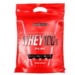 Whey 100% Puro Morango Integralm 900g