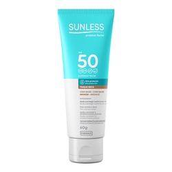 Protetor Sol Facial Fps 50 Bronze Sunless 60