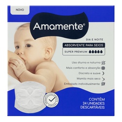Absorvente P/seios Amamente 24un