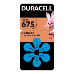 Pilha Duracell Auditiva 675 C/6un