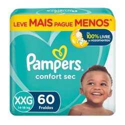 Fralda Pampers Confortsec Xxg/60un