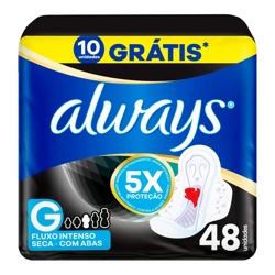 Absorvente Always Noturno C/abas Seca C/48un