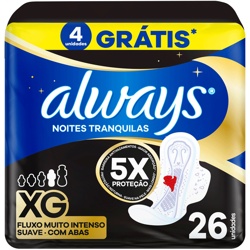 Absorvente Always Noturno Suave Xg C/26
