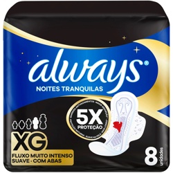 Absorvente Always Noturno Suave C/abas Xg C/8
