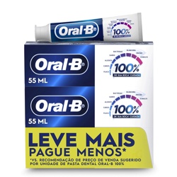 Creme Dental Oral B 100% Cuidado 70g C/3