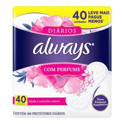 Absorvente Always Prot Diario C/40 Cont Odor