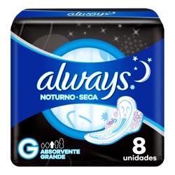 Absorvente Always Noites Tranquilas L8p7 Seca