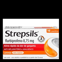 Strepsils Laranja 8,75mg C/16cpr
