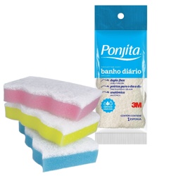 Esponja P/banho Ponjita Amarela L3p2