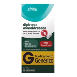 Dipirona Monoidratrada 1g 10c0mp Med