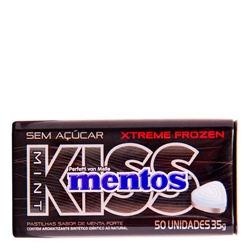 Mentos Kiss Pastilha Menta Fort Lata 35g