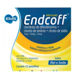 Endcoff 12 Pastilhas Mel Limao