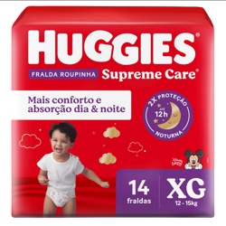 Fralda T Monica Huggie Supreme Calca Xg 9x14