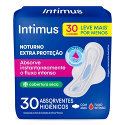 Absorvente Int Gel Noturno Seca C/abas C/30