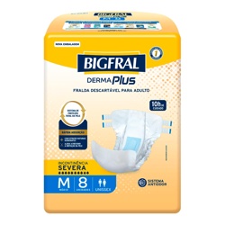 Fralda Bigfraldaal Derma Plus M 8un