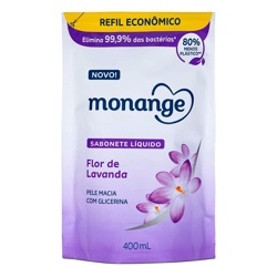 Sabonete Monange Liq Lavanda 400ml Refil