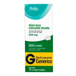 Dipirona Sod 500mg 30cpr