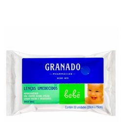 Lenco Umidecido Granado 50un Bebe Erva D
