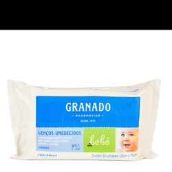 Lenco Umidecido Granado 50un Bebe Lavand