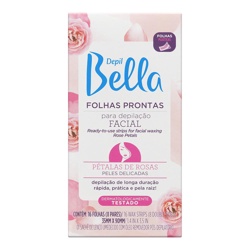 Folhas Facial Depil Bella Pet Rosas 16f