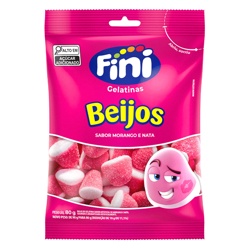 Fini Balas Gelatina Beijo Morango 100g