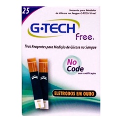Tiras Glicose G-tech Free C/25 No Code