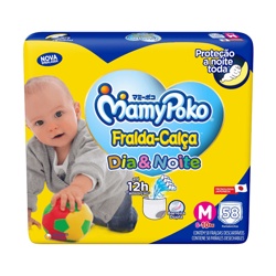 Fralda Mamypoko Dia Noite Hiper M 58