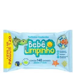 Toalha Umed Bebe Limpinho C/140