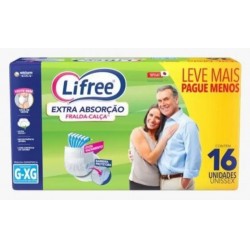 Lifree Fralda Calca Extra Abs G/xg 16un