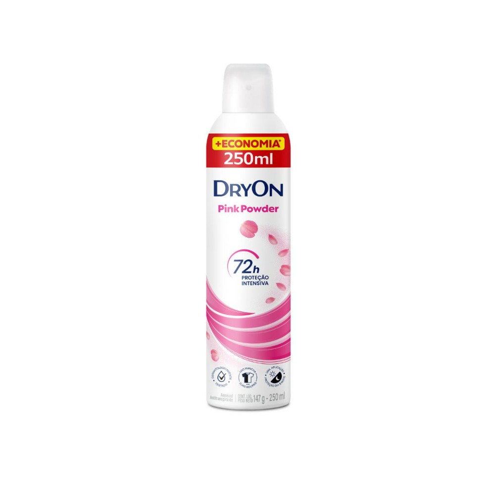 Desodorante Dryon Aero 250ml Pink Powder 72h